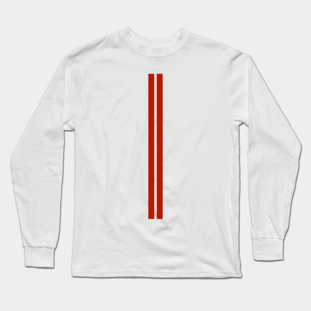 Racing Stripe Red Long Sleeve T-Shirt by Frazza001